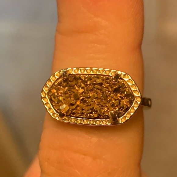 Gold Kendra Scott Drusy ring - Picture 5 of 6